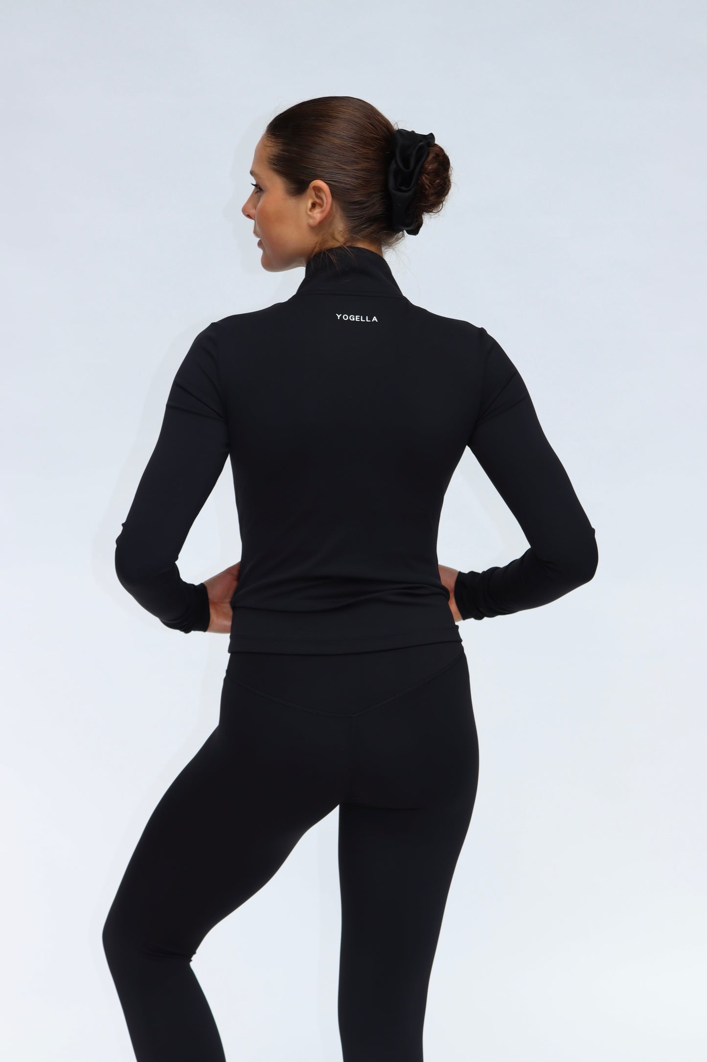 Freedom Long Sleeve Zip Up Jacket - Black