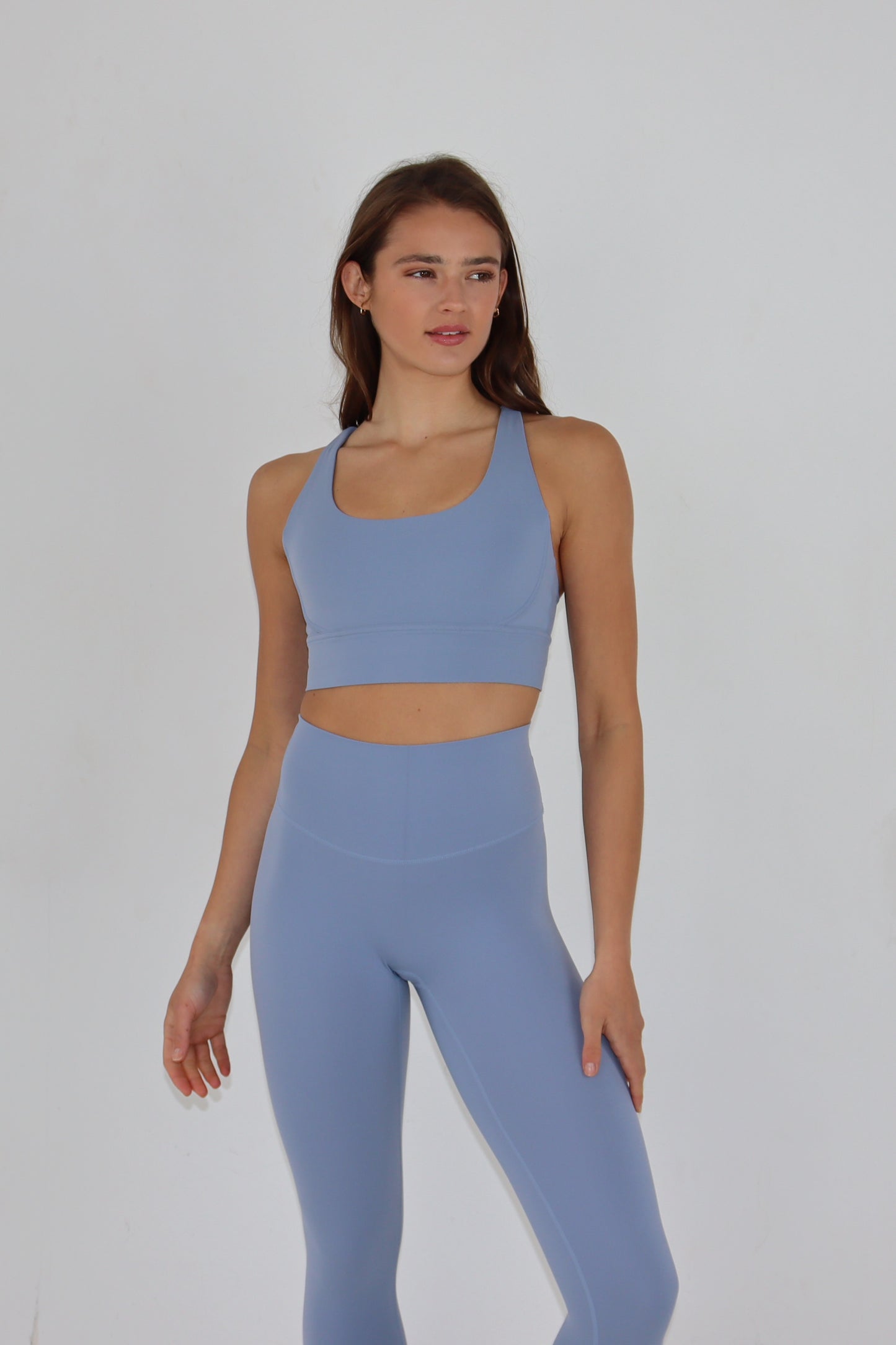 Freedom Crossback Sports Bra - Powder Blue