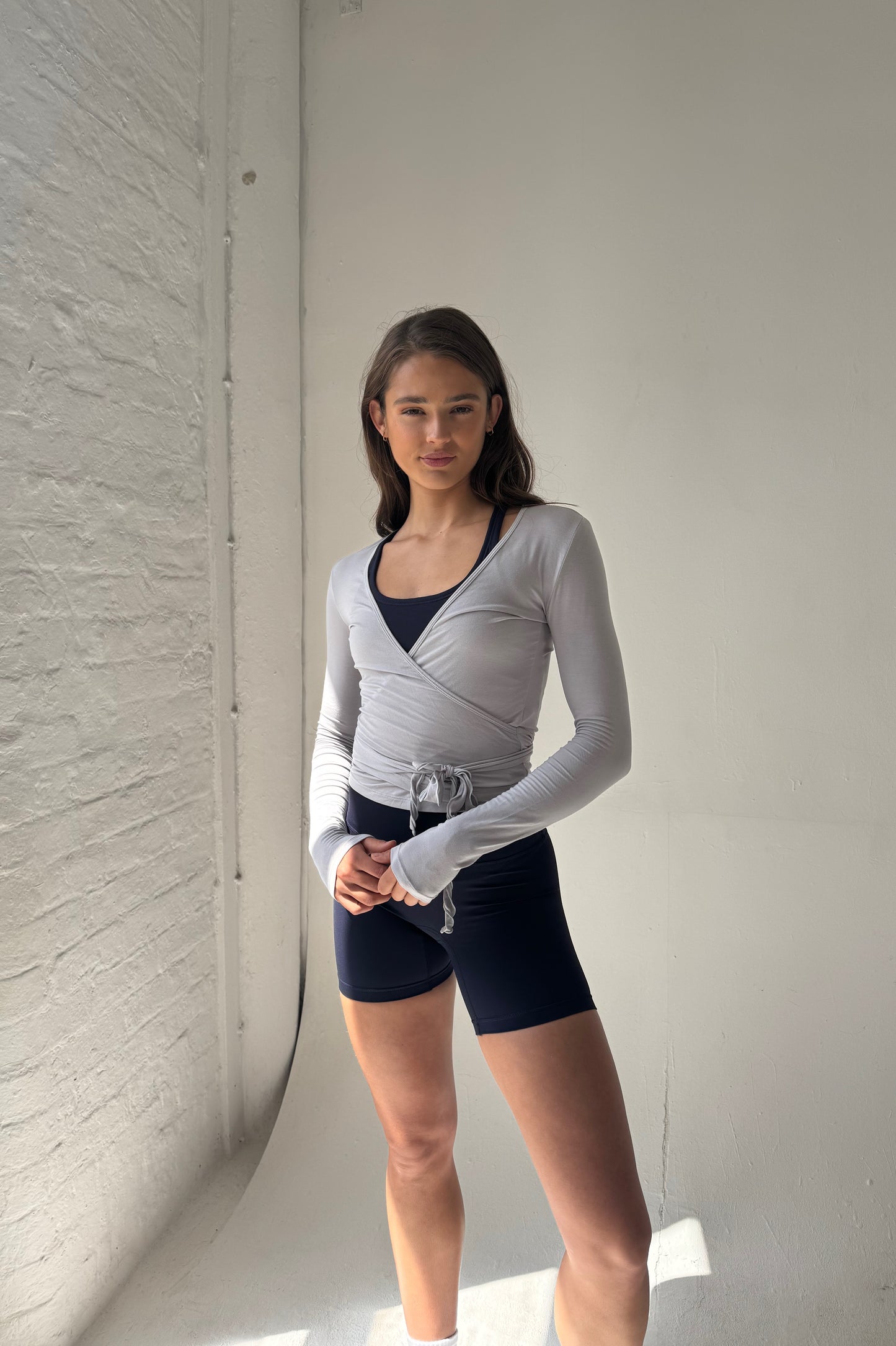 Wrap Over Cardigan - Dove Grey