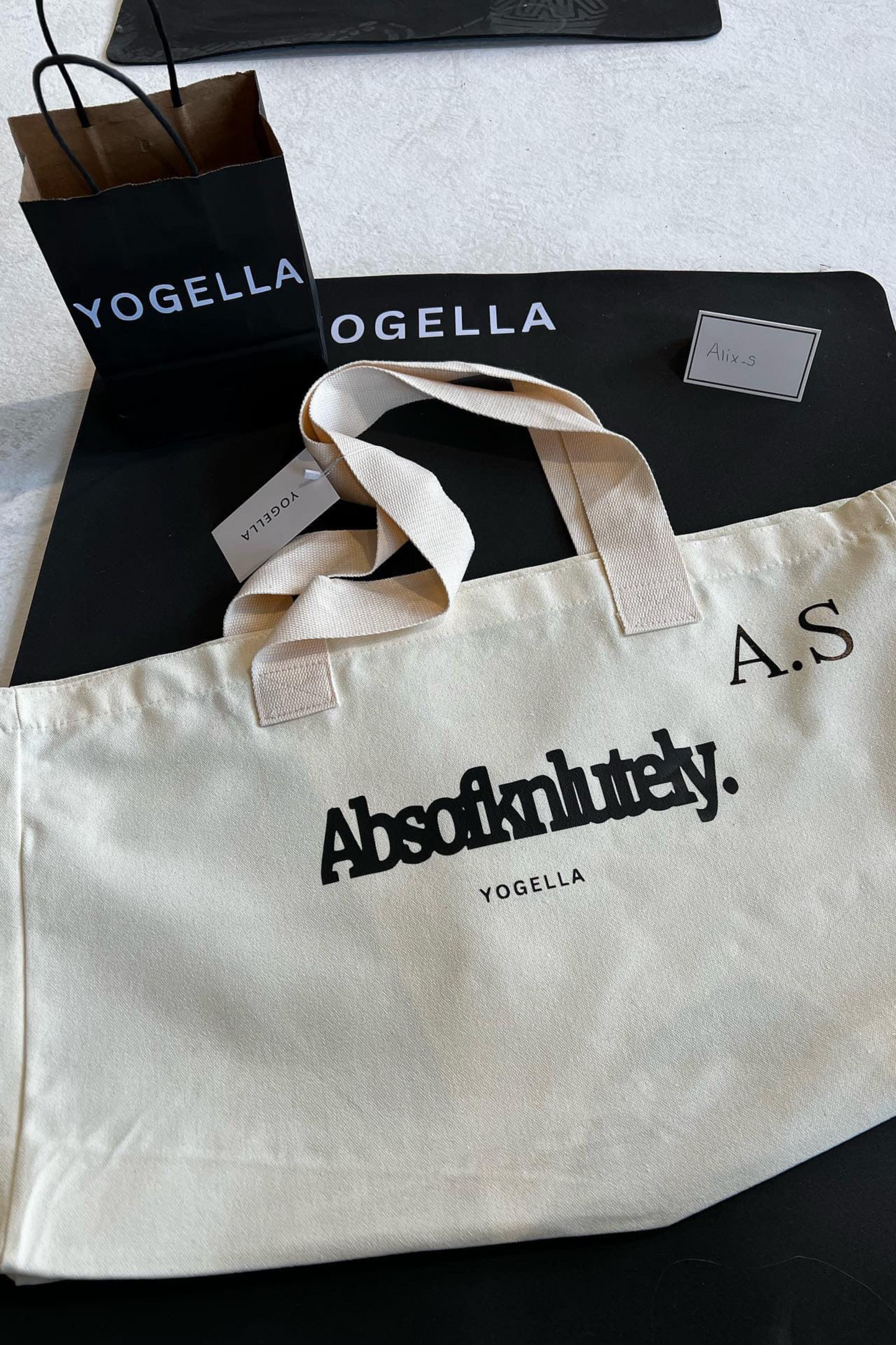 Absofknlutely Yogella Natural Cotton Jumbo Tote Bag