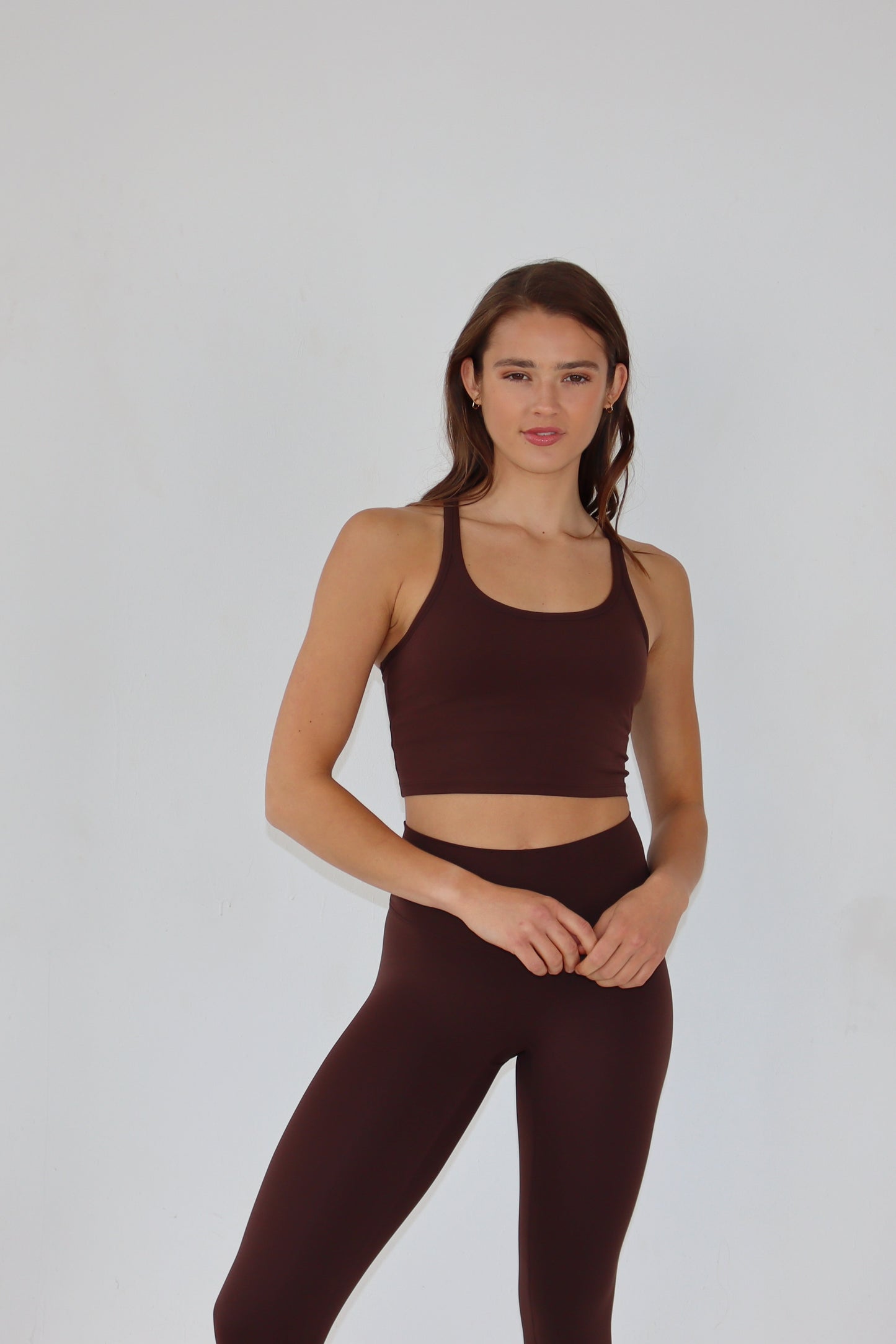 Freedom Racer Back Sports Bra - Cocoa Bean