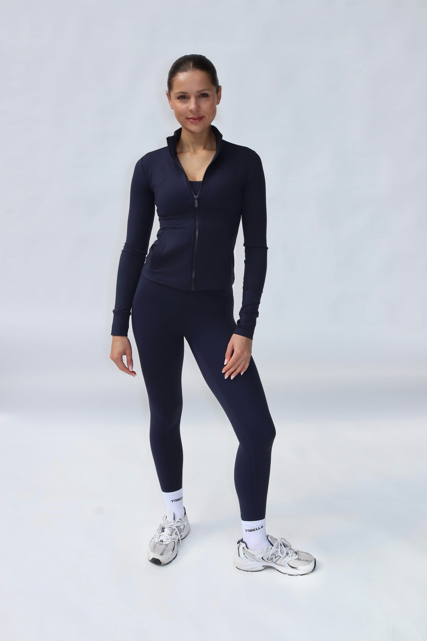 Freedom Long Sleeve Zip Up Jacket - Dark Navy