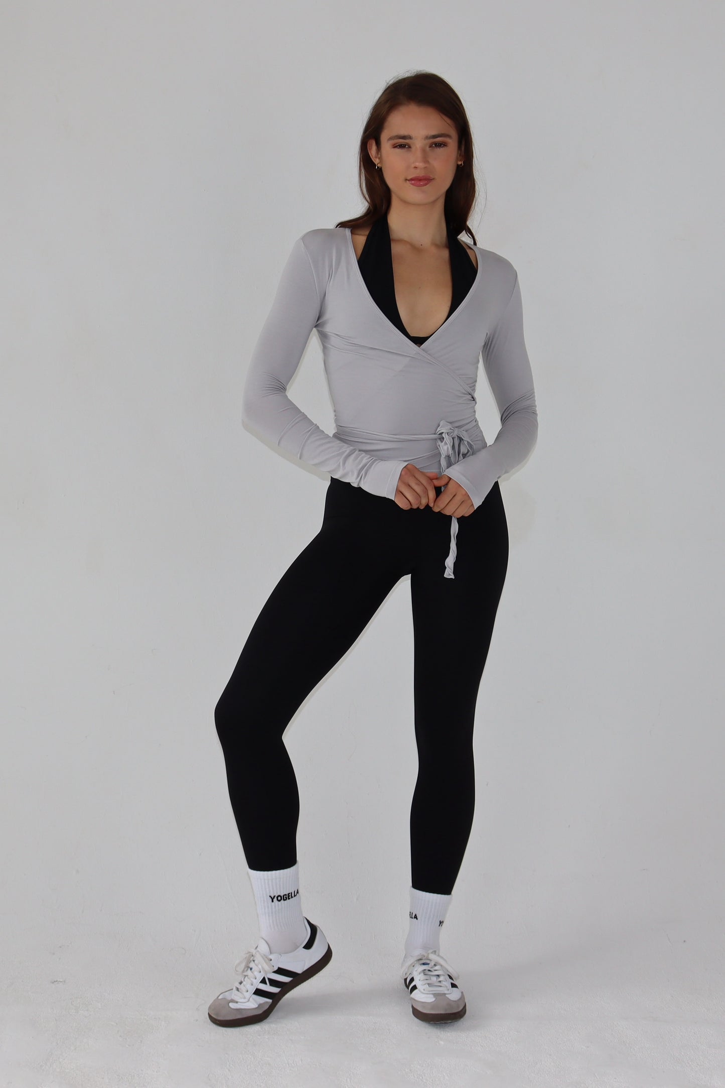 Wrap Over Cardigan - Dove Grey