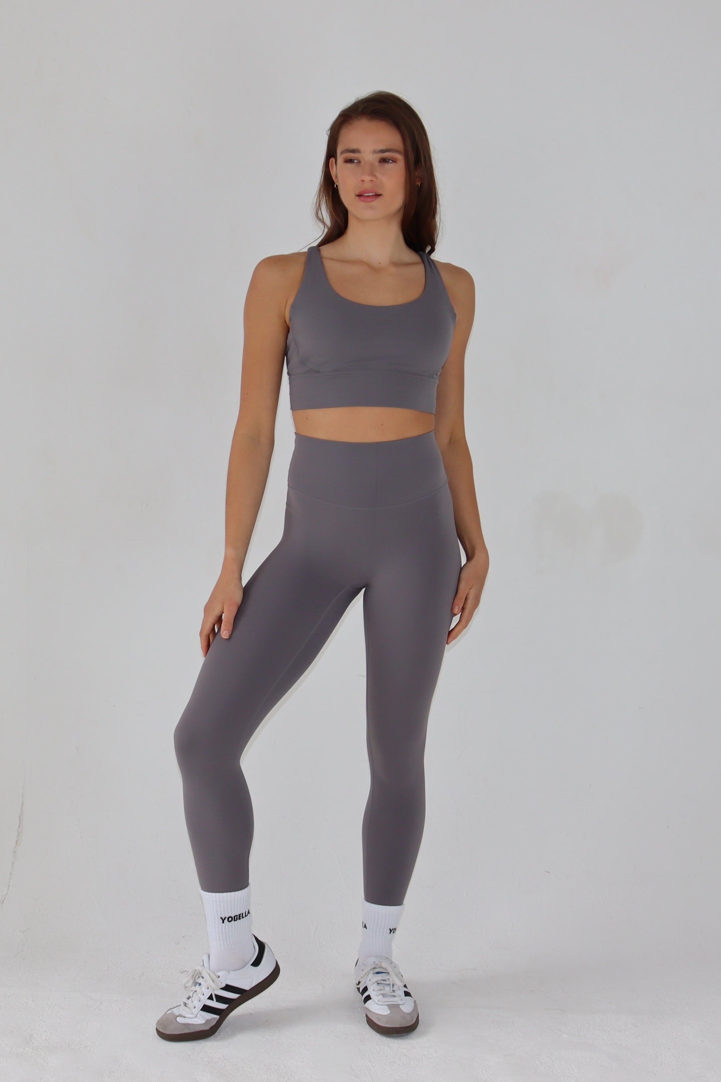 Freedom Crossback Sports Bra - Gunsmoke Grey