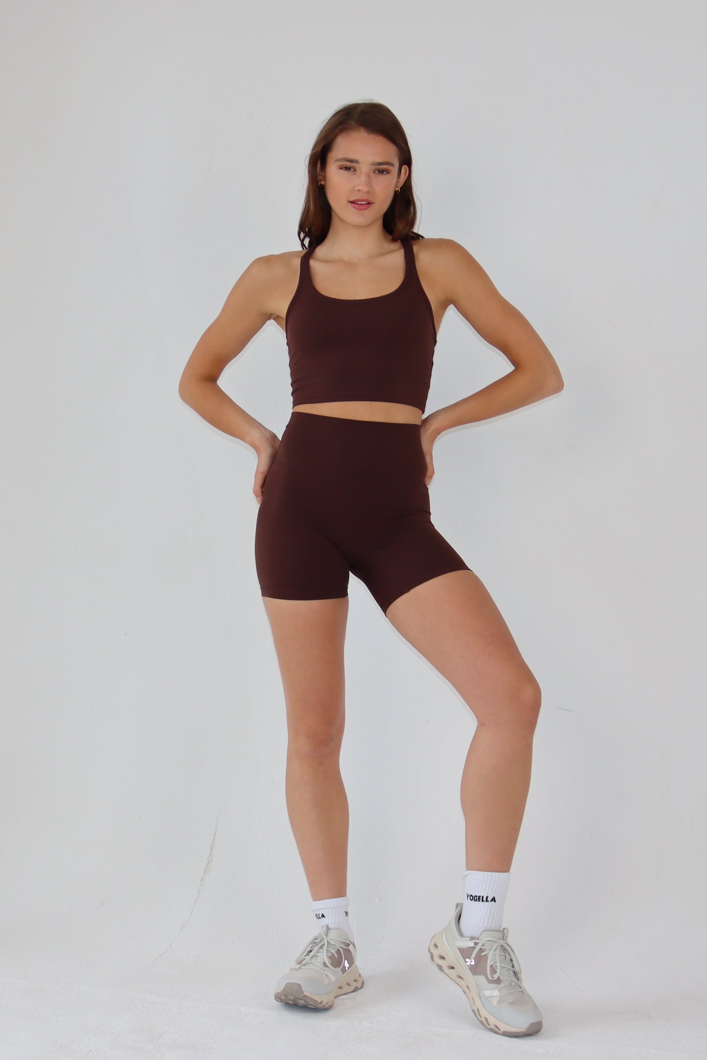 Freedom Racer Back Sports Bra - Cocoa Bean