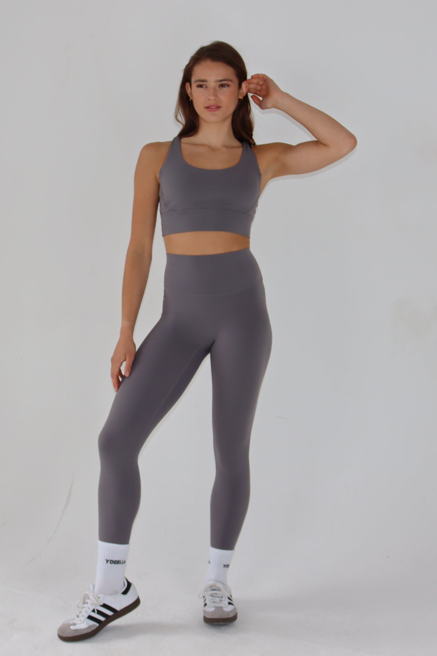 Freedom Crossback Sports Bra - Gunsmoke Grey