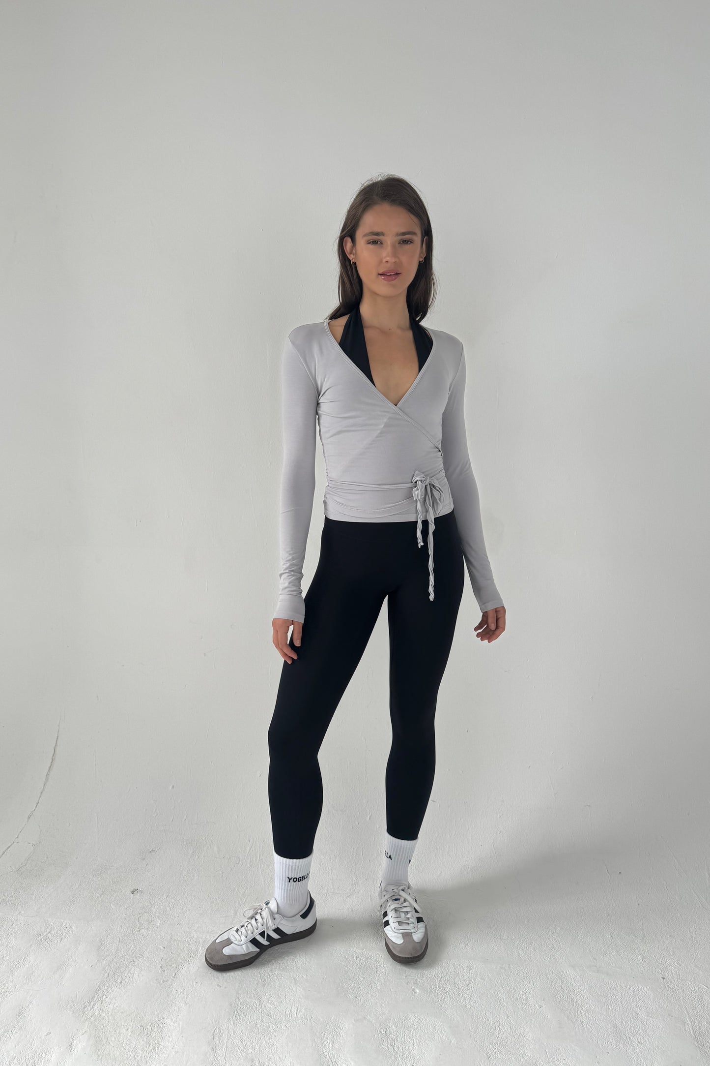 Wrap Over Cardigan - Dove Grey