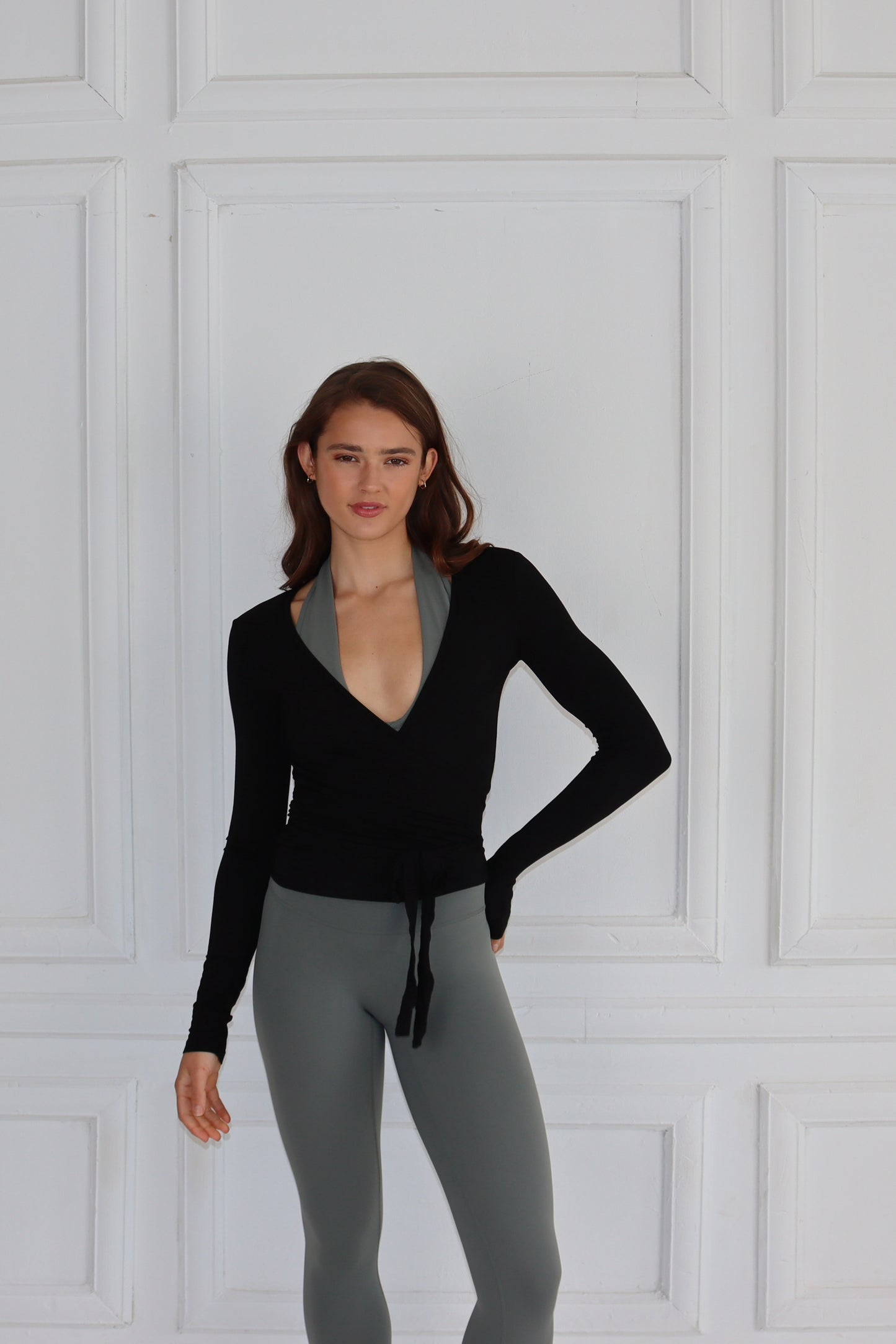 Wrap Over Cardigan - Black