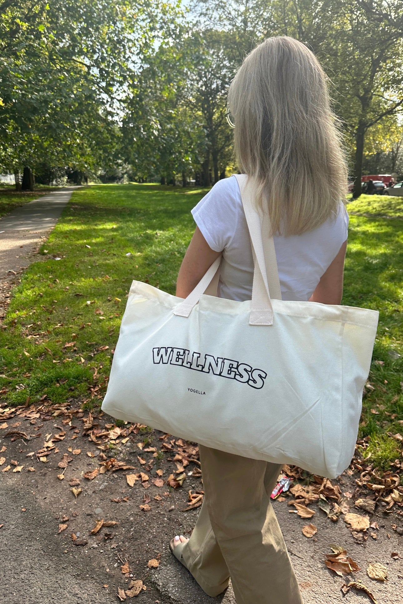 Wellness Natural Cotton Jumbo Tote Bag
