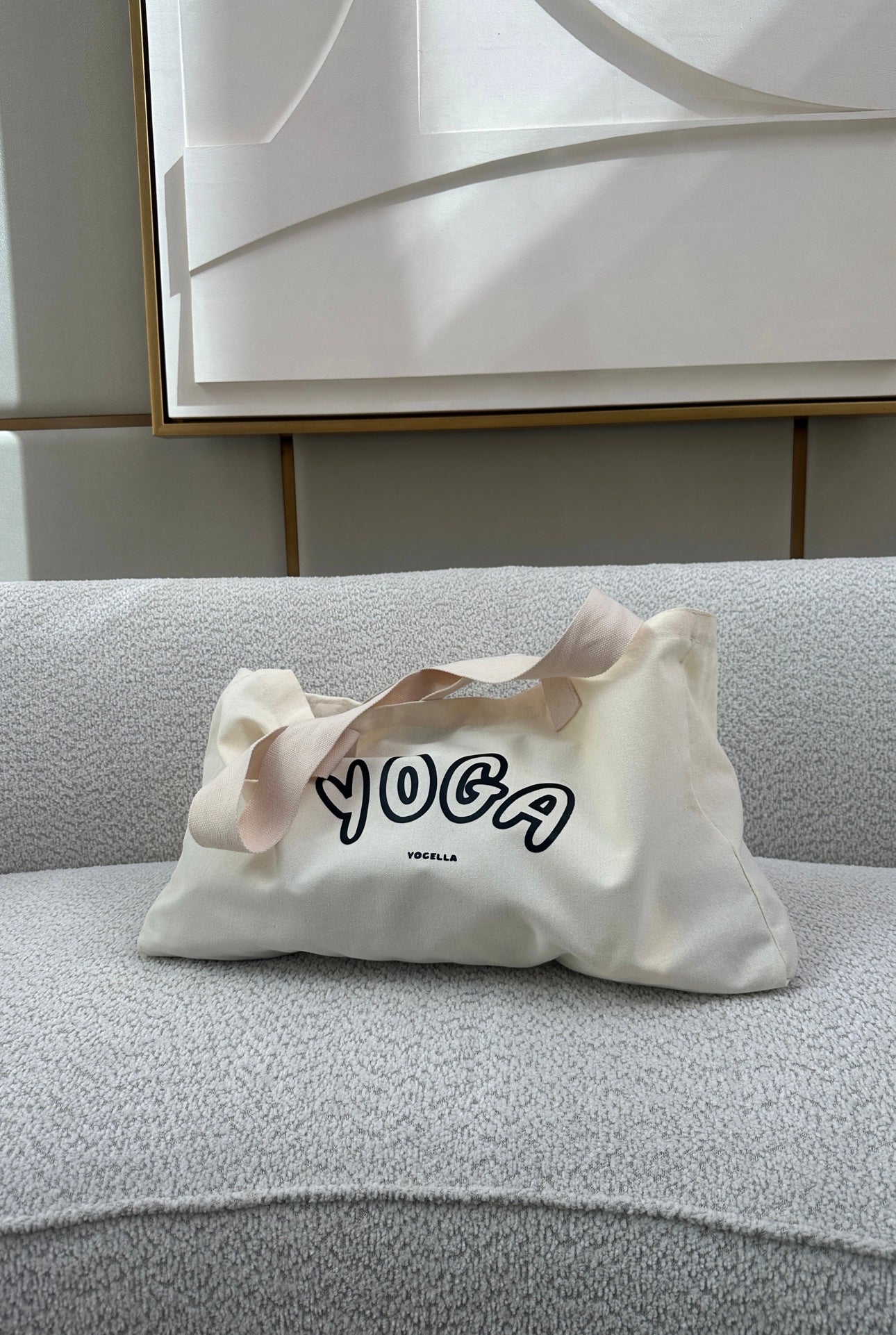 Yoga Natural Cotton Jumbo Tote Bag (black)
