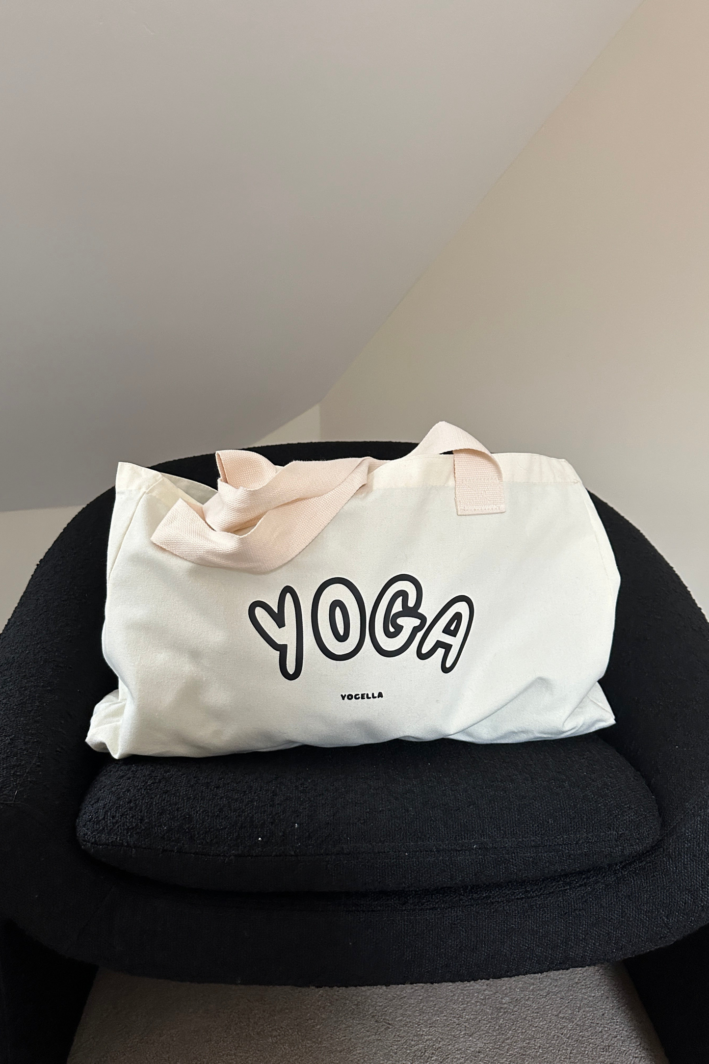 Yoga Natural Cotton Jumbo Tote Bag (black)