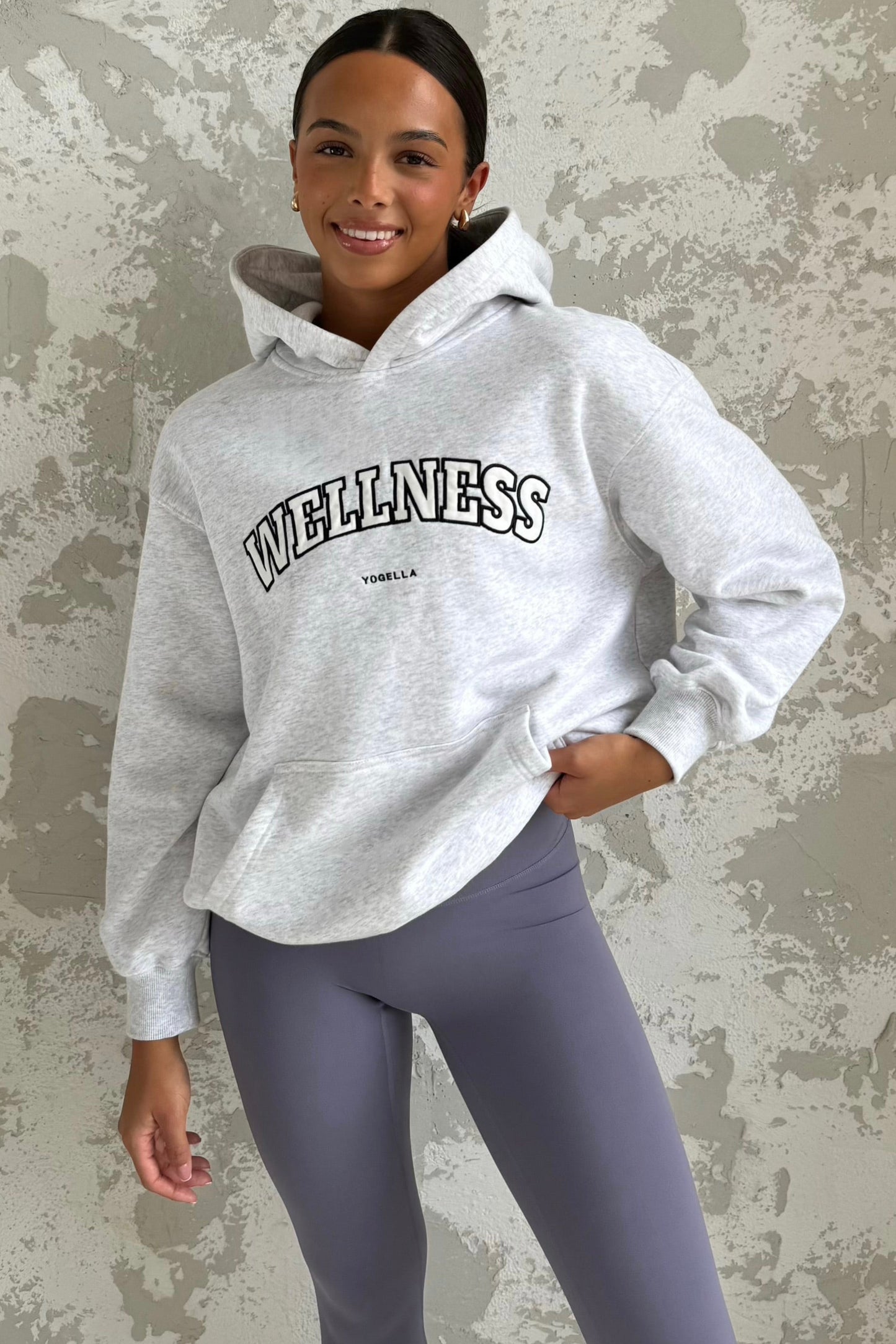 Oversized Wellness Hoodie - Light Marl