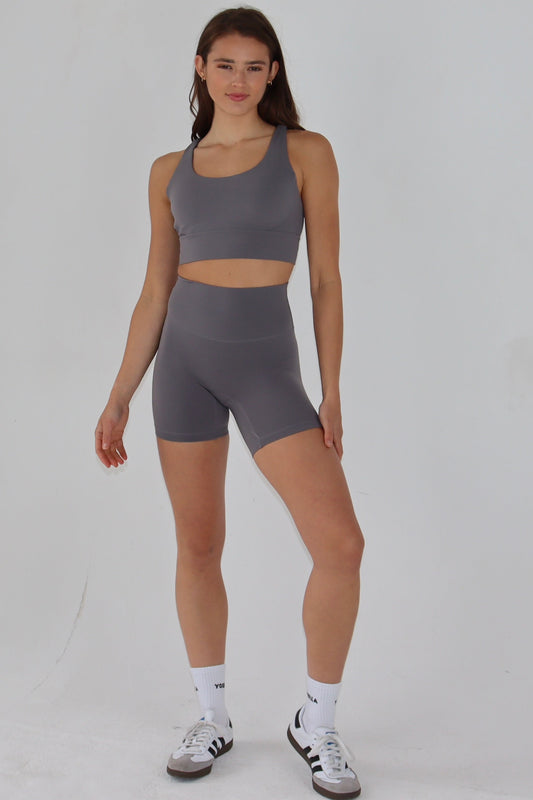 Freedom Crop Shorts - Gunsmoke Grey