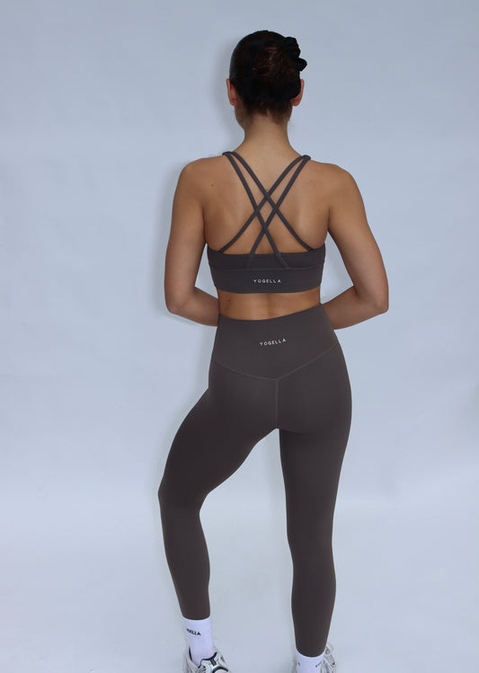 Freedom Crossback Sports Bra - Espresso