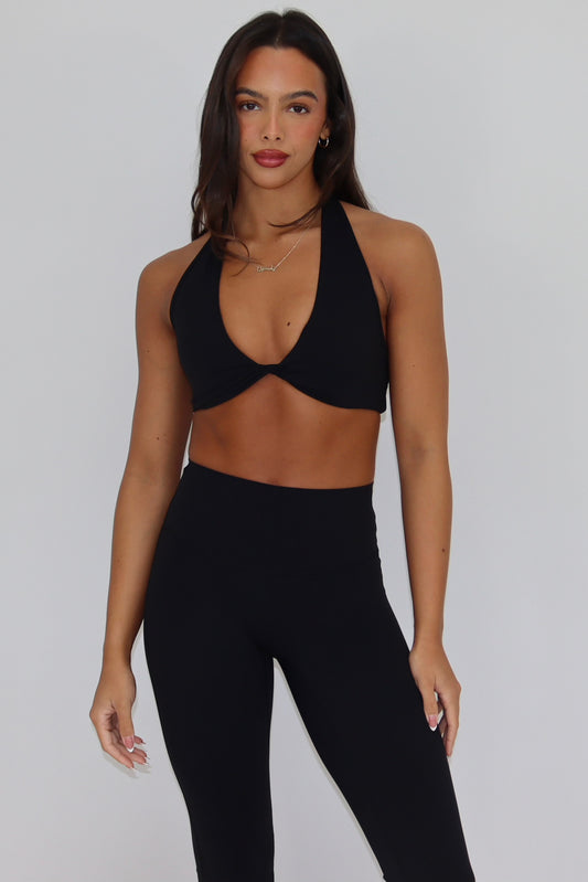 Freedom Twist Sports Bra - Black