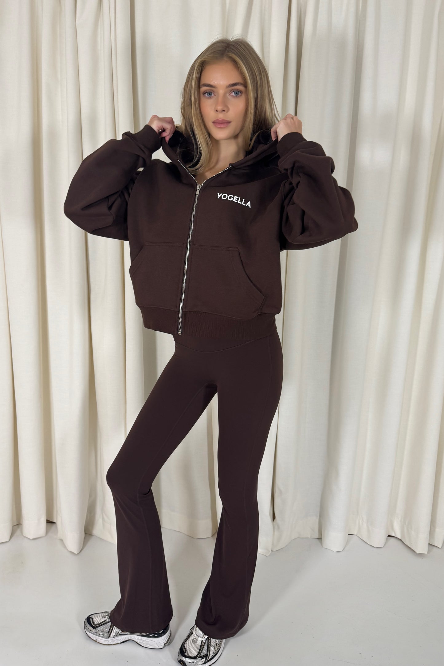 Oversized Full Zip Sweatshirt - Cocoa Bean