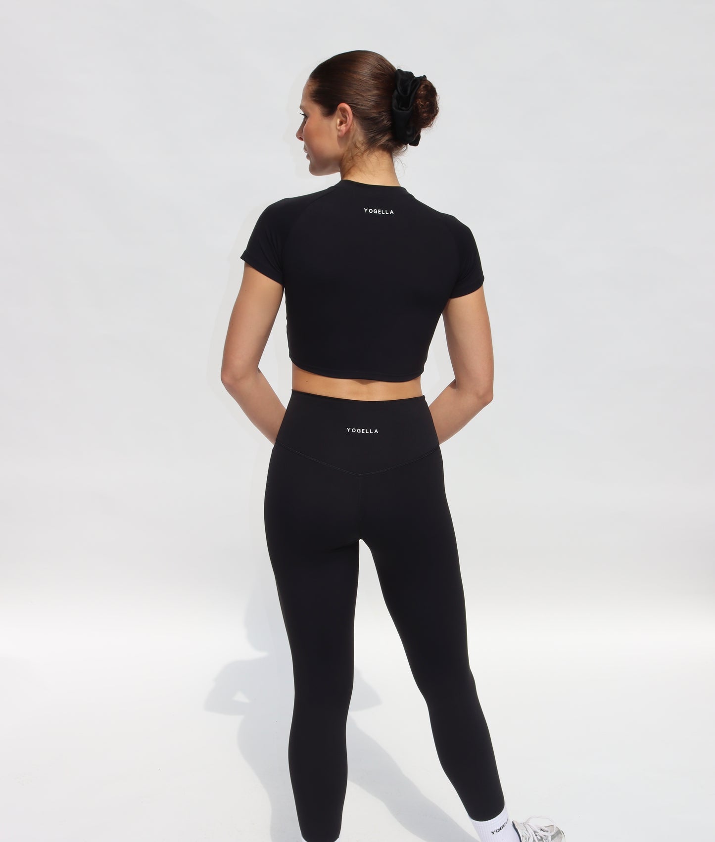 Freedom Short Sleeve Crop Top - Black