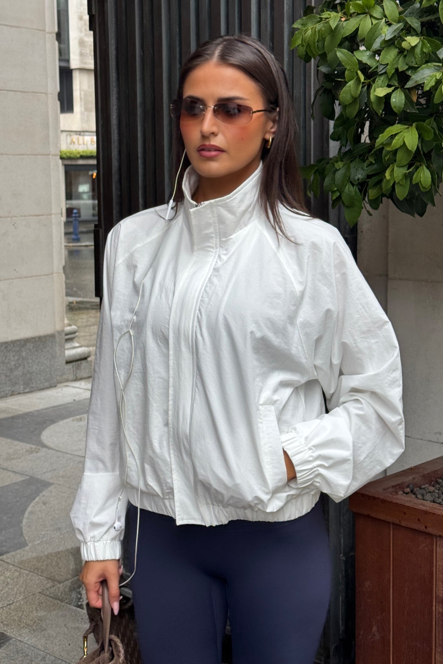 Funnel Track Jacket - Warm White
