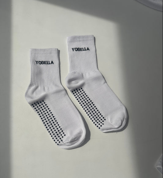 White Yogella Pilates Socks