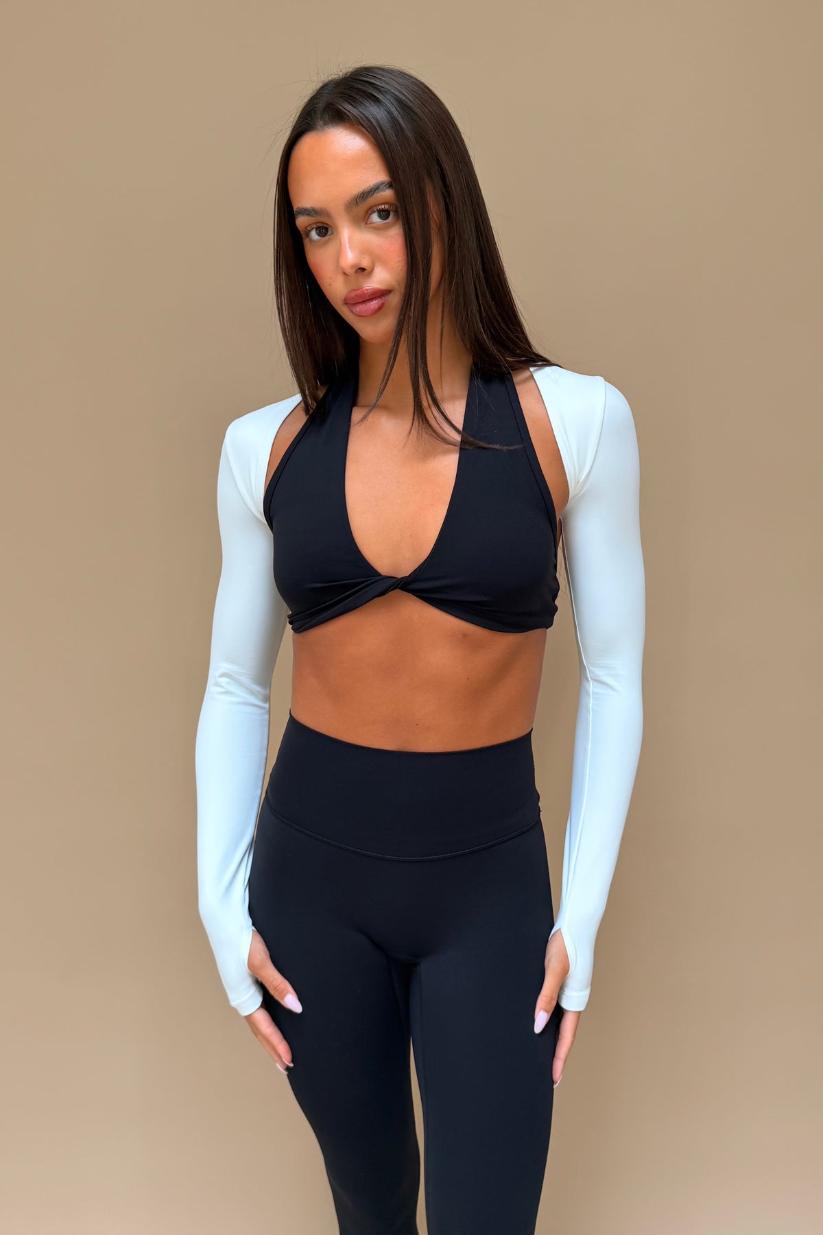 Long Sleeve Bolero - White