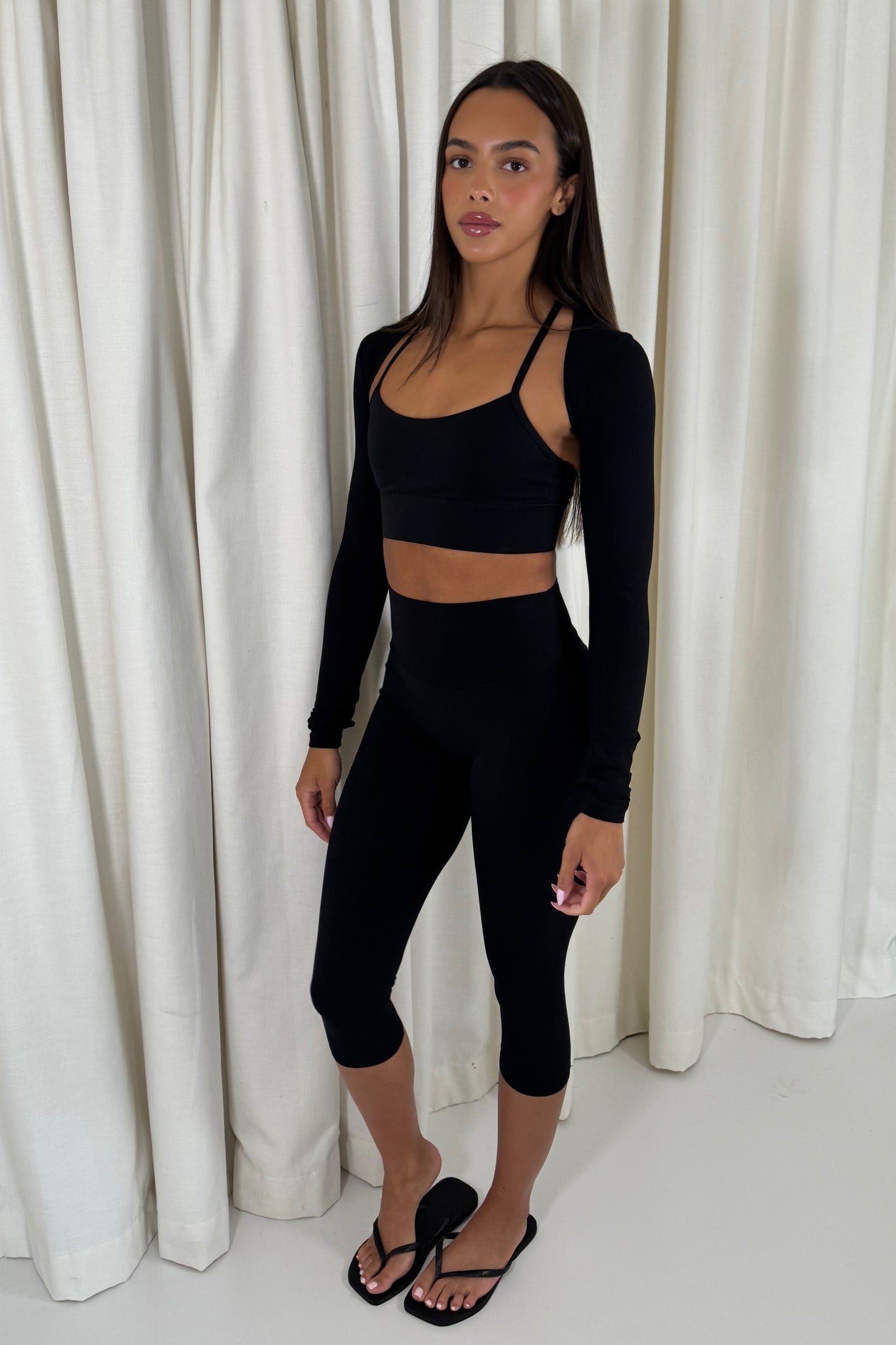 Long Sleeve Bolero - Black