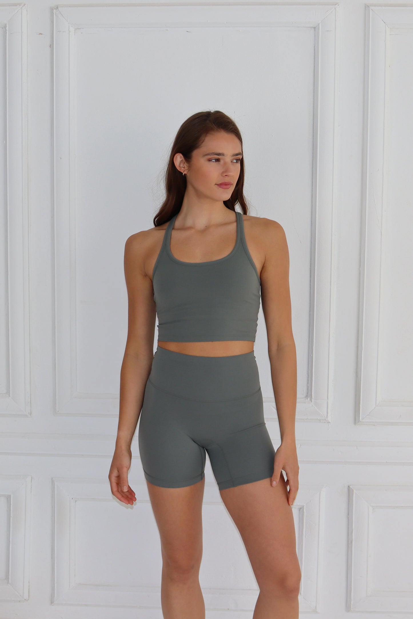 Freedom Racer Back Sports Bra - Mineral Green