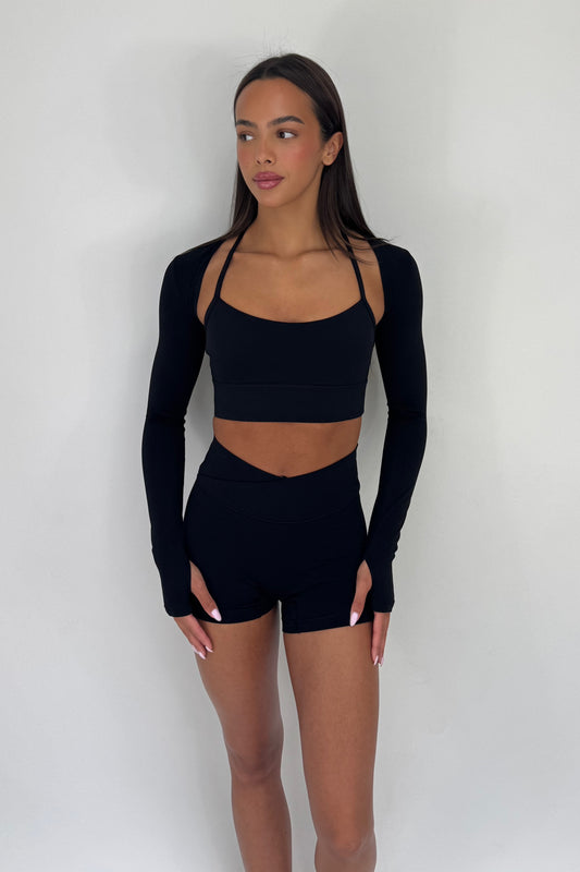 Long Sleeve Bolero - Black
