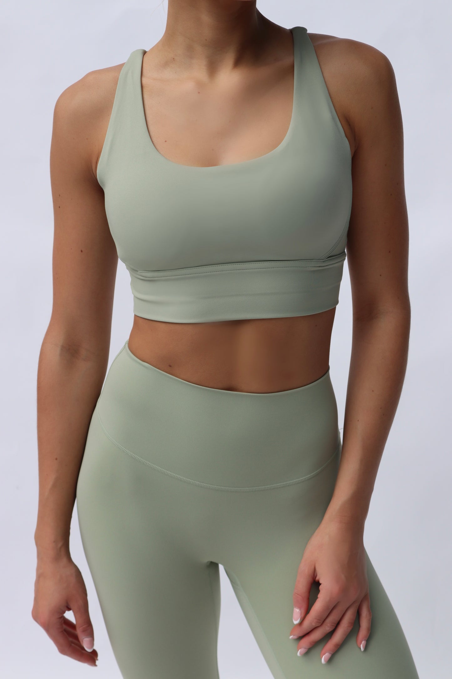 Freedom Crossback Sports Bra - Pistachio