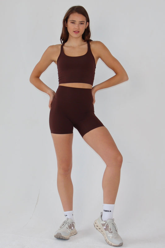Freedom Crop Shorts - Cocoa Bean