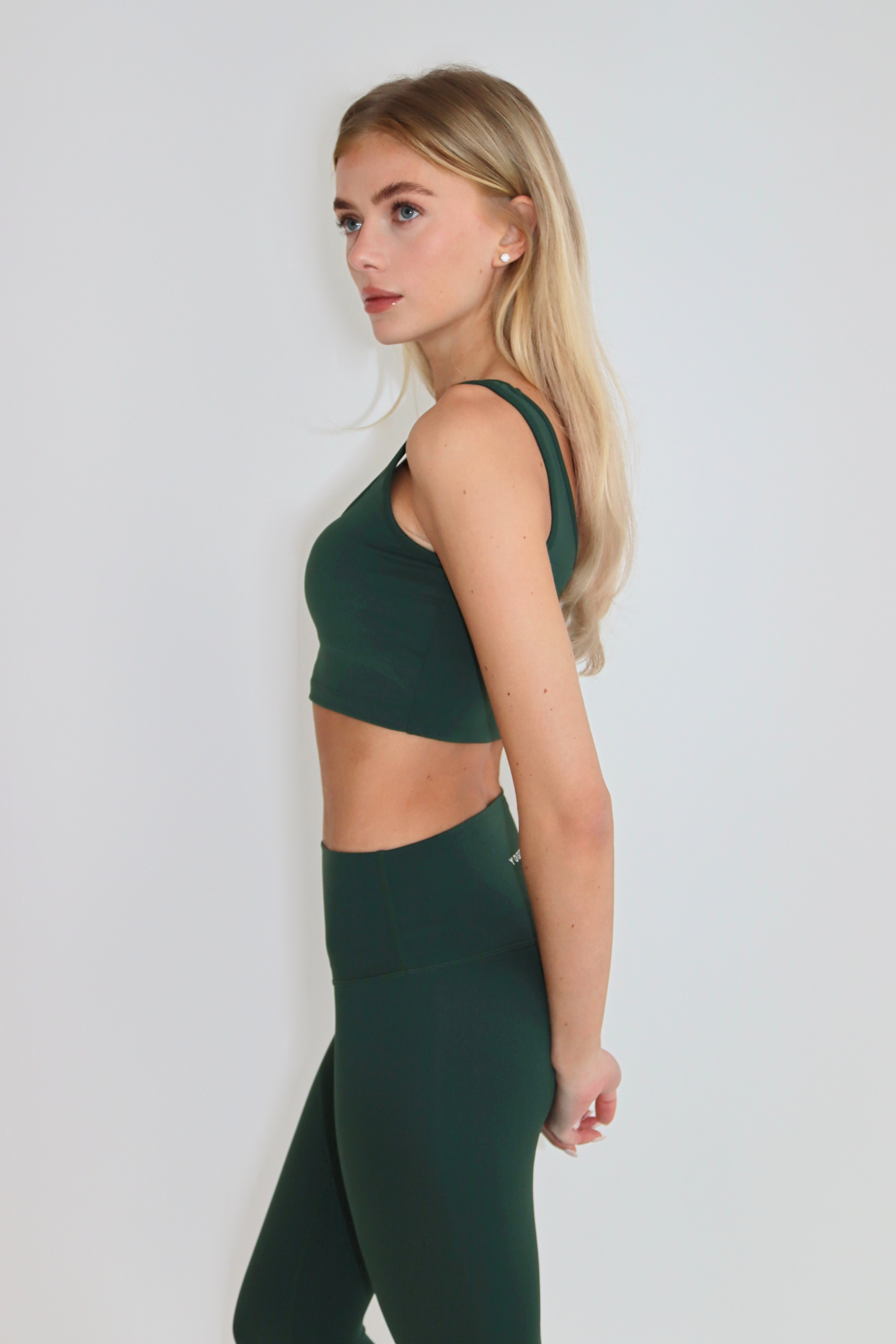 Freedom Square Neck Sports Bra - Forest Green