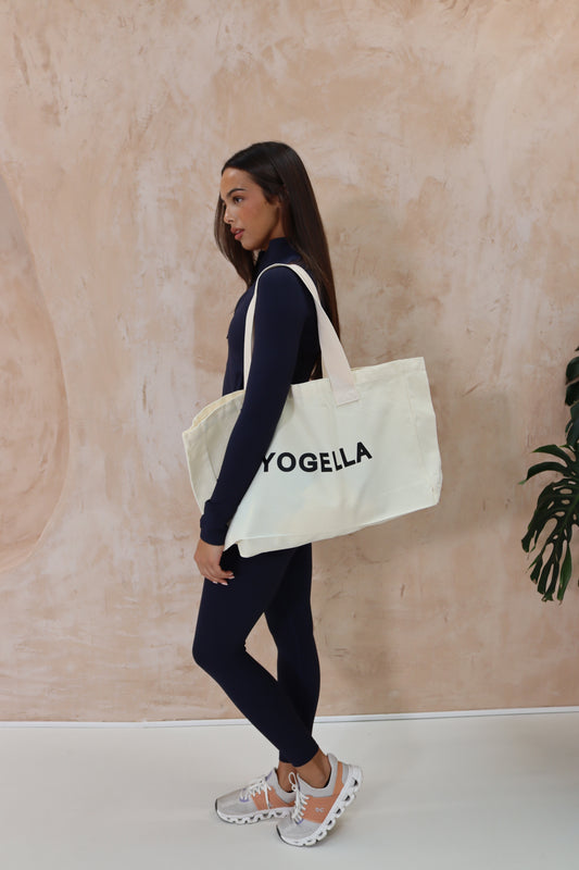 Yogella Cotton Jumbo Tote Bag (Black)