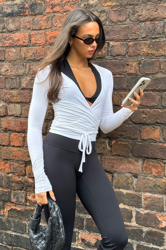 Wrap Over Cardigan - White
