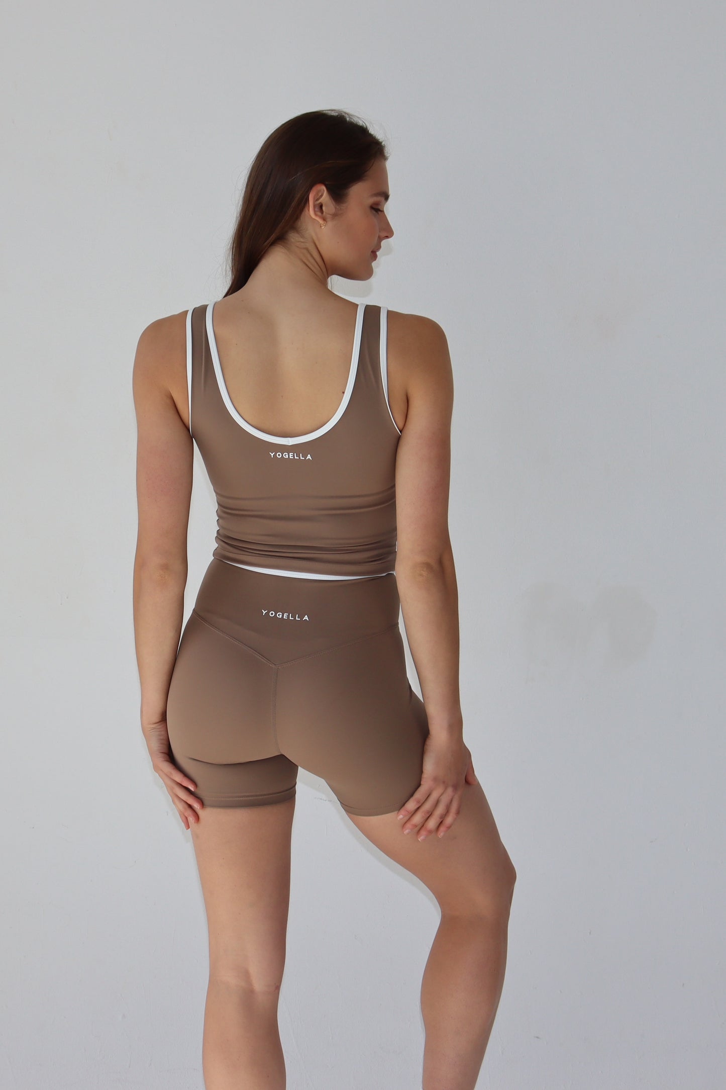 Freedom Longline Piping Sports Bra - Caramel