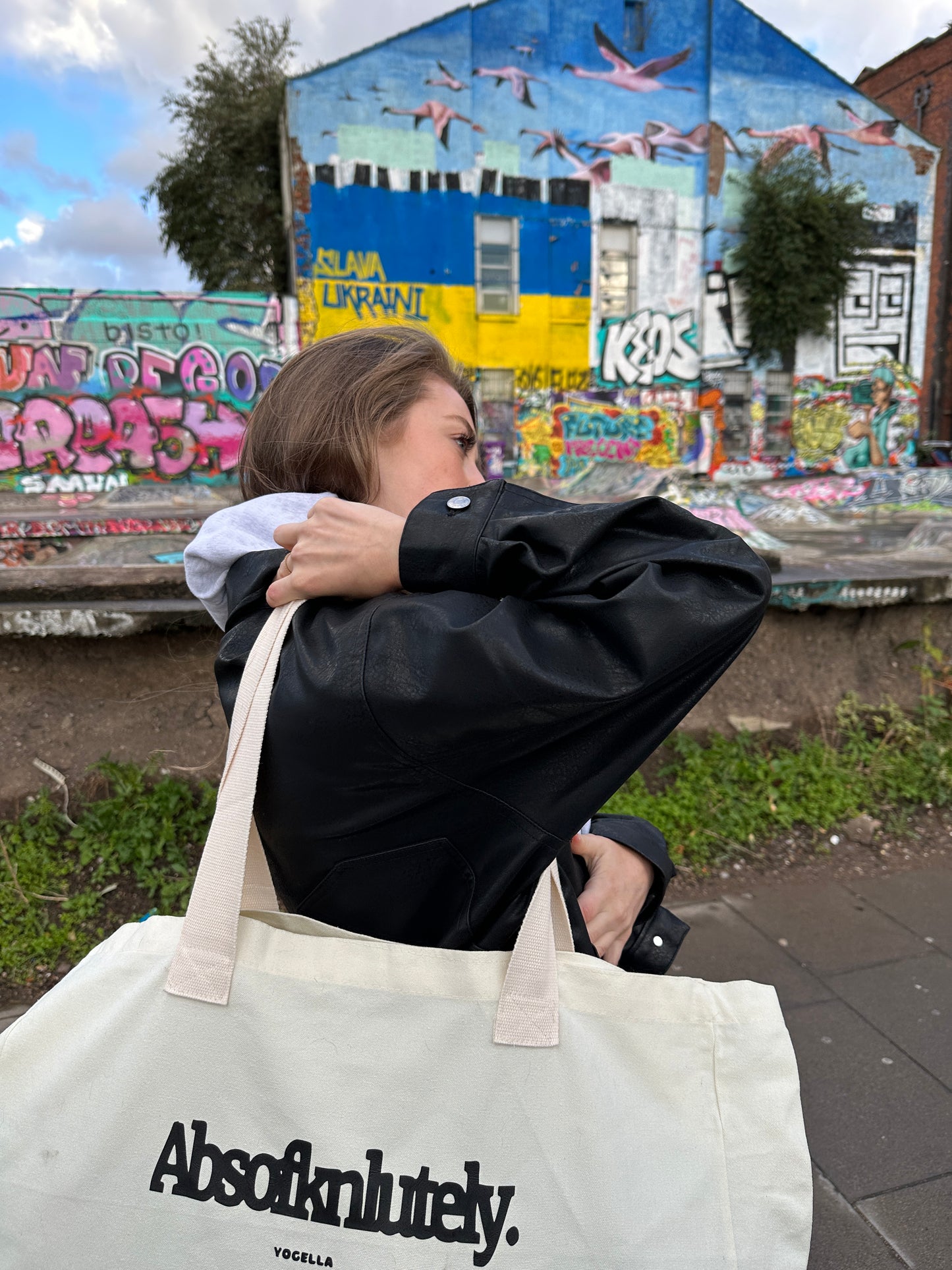 Absofknlutely Natural Cotton Jumbo Tote Bag