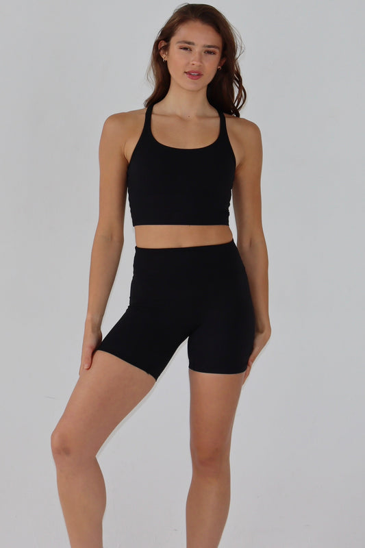 Freedom Crop Shorts - Black