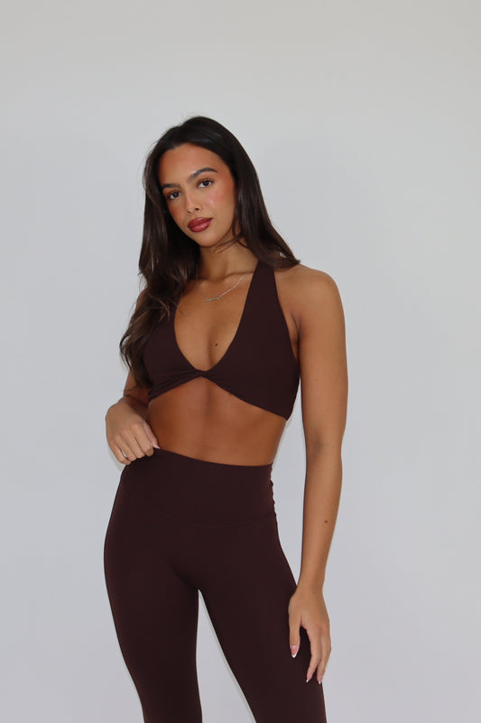 Freedom Twist Sports Bra - Cocoa Bean