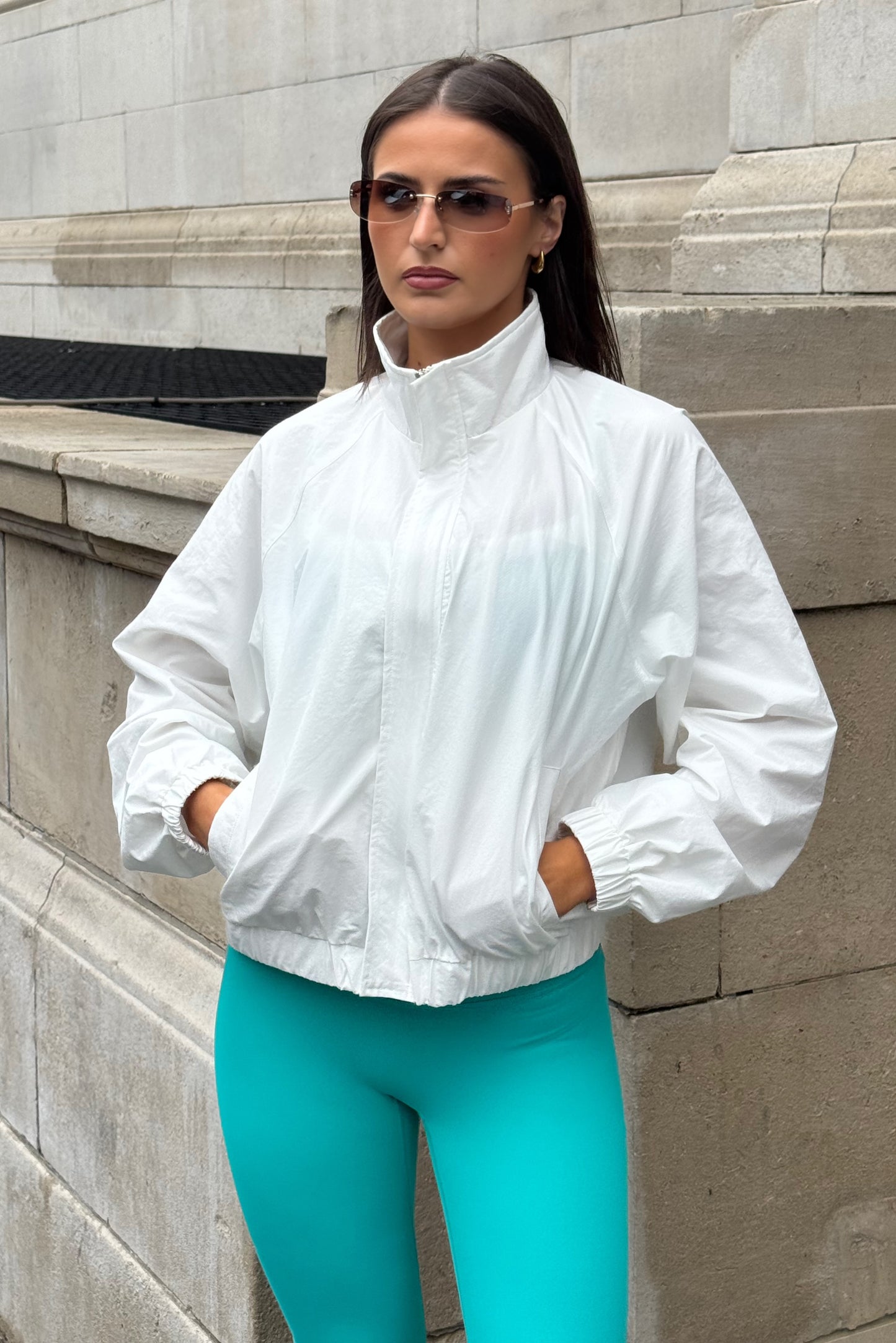 Funnel Track Jacket - Warm White