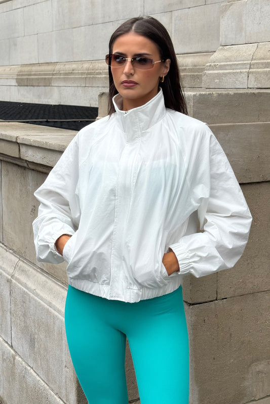 Funnel Track Jacket - Warm White
