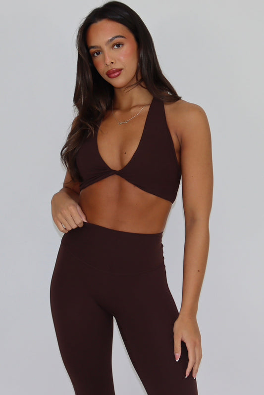 Freedom Twist Sports Bra - Cocoa Bean
