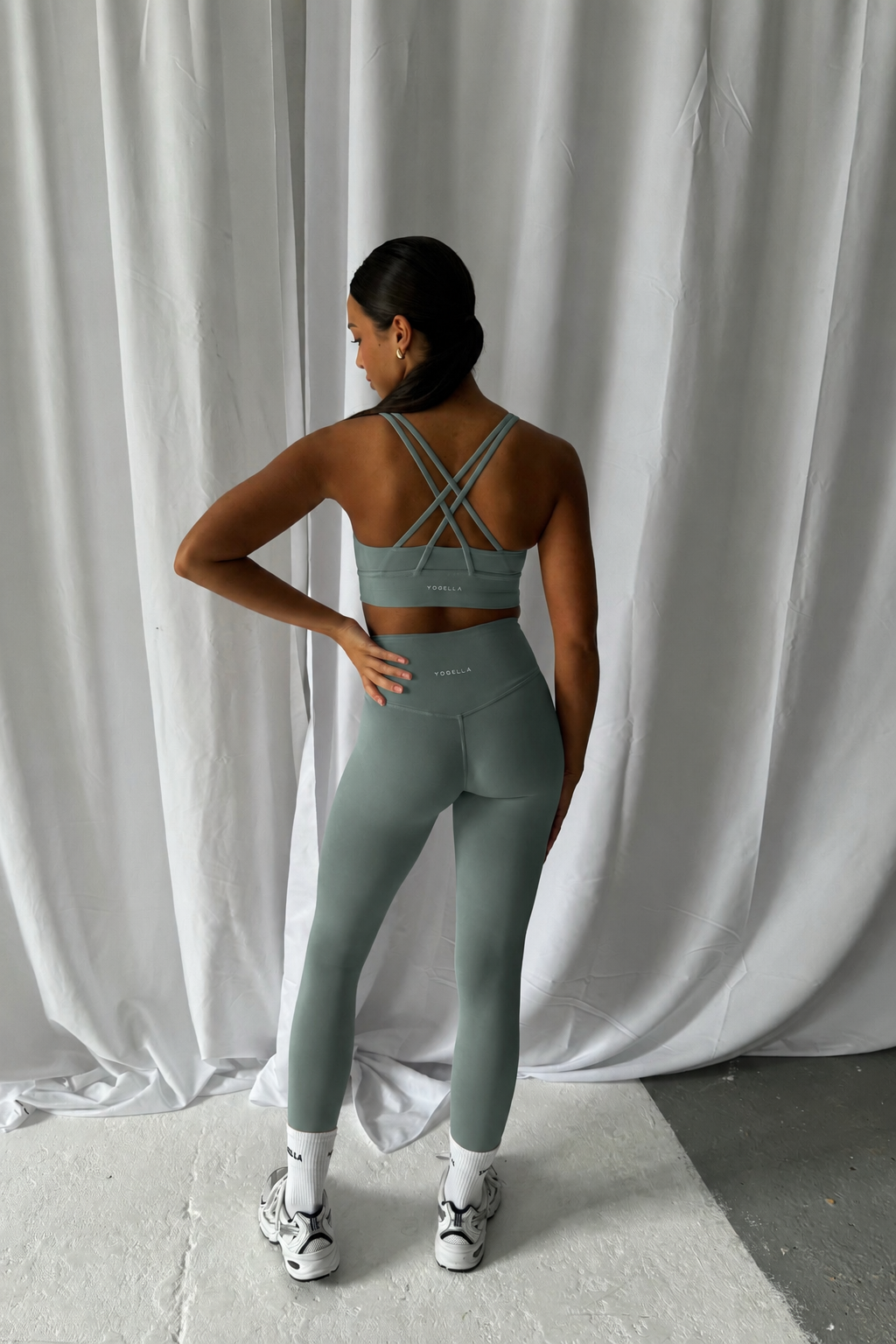 Freedom Crossback Sports Bra -Mineral Green