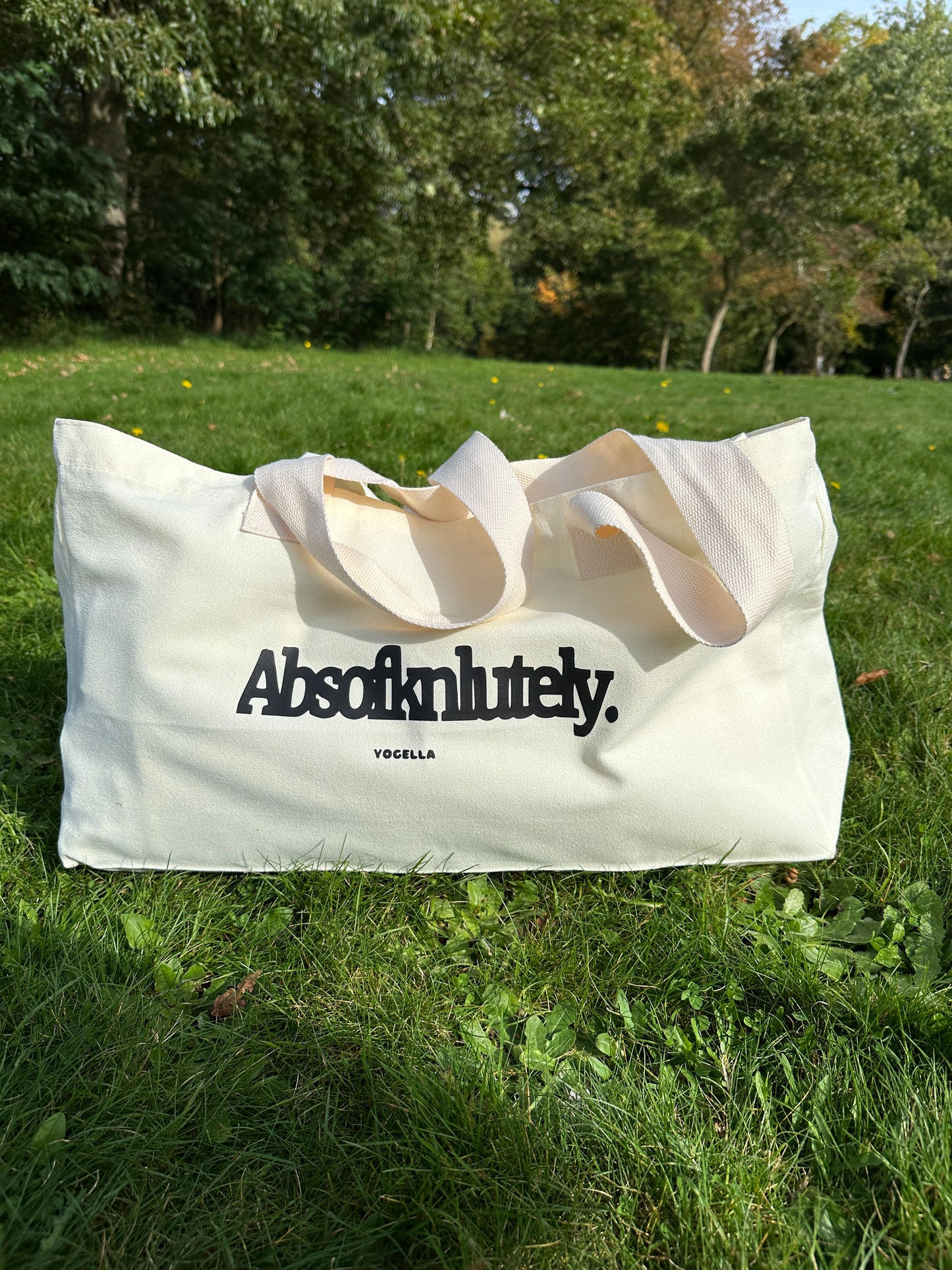 Absofknlutely Natural Cotton Jumbo Tote Bag